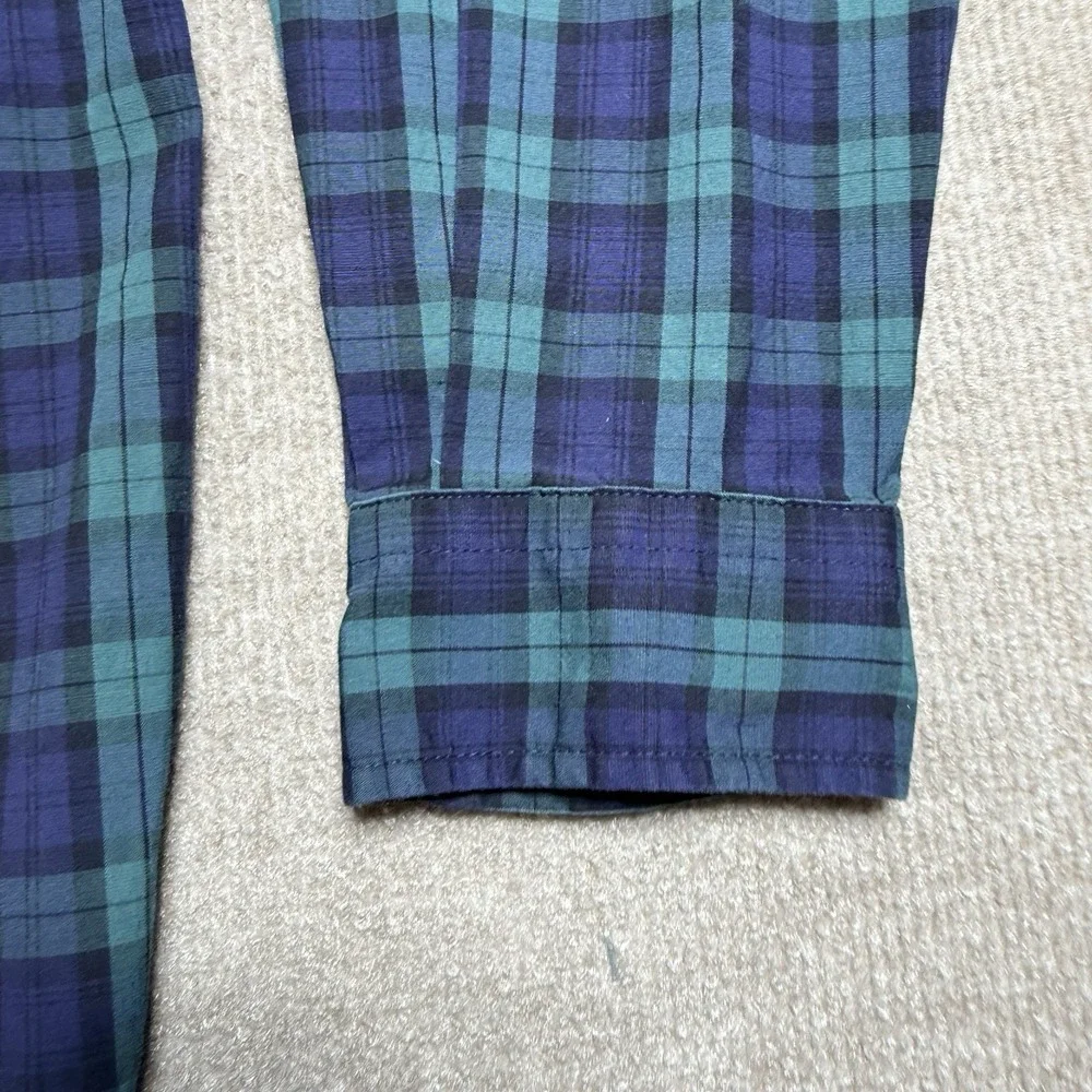 Vineyard Vines Large Tall LT Shirt Mens Classic Fit Tucker Green Blue Plaid